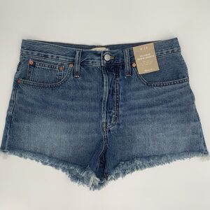 Madewell Denim Shorts Womens Size 28 Relaxed Mid Length Medium Wash Button Jean
